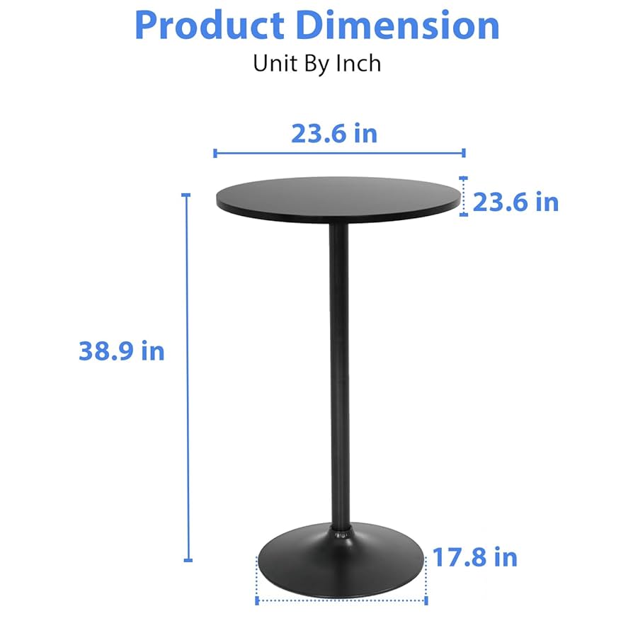 バーテーブル　40φ　BK/WH Amazon.com: FDW Bistro Pub Table 40 Inch Height Cocktail